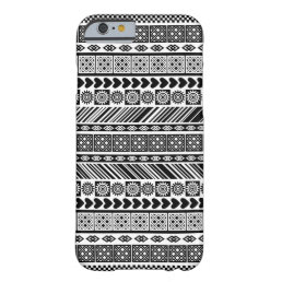 Black and White Ghana Adinkra Symbol Kente Pattern Barely There iPhone 6 Case