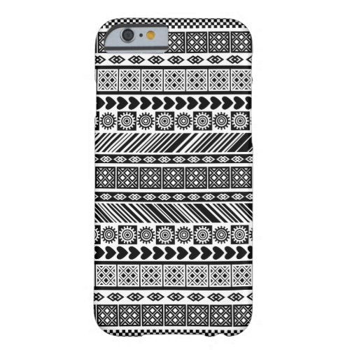 Black and White Ghana Adinkra Symbol Kente Pattern Barely There iPhone 6 Case