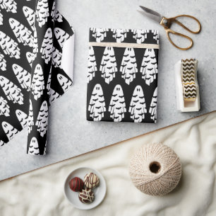 Black and White Ghost Wrapping Paper