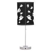 Black And White Ghosts Pattern Halloween Table Lamp (Back)