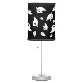 Black And White Ghosts Pattern Halloween Table Lamp (Right)