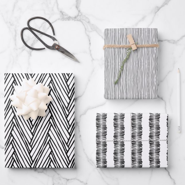 Black and White Gift Wrap (Front)