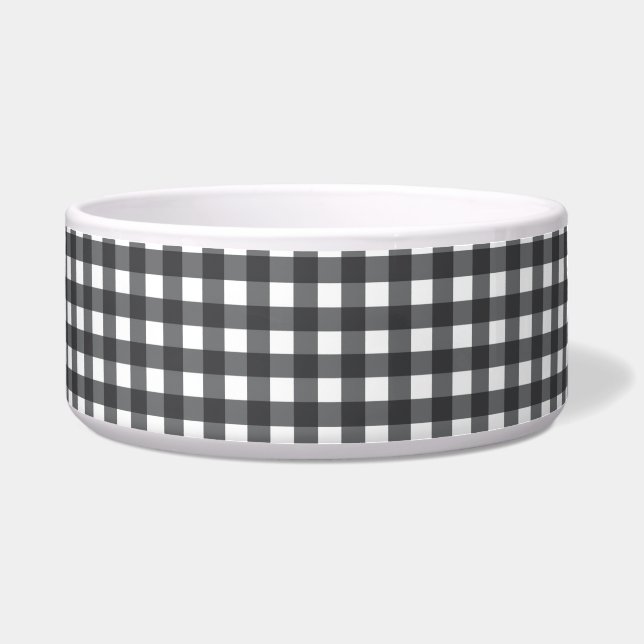 Black and White Gingham Bowl (Front)