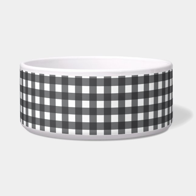 Black and White Gingham Bowl (Front)