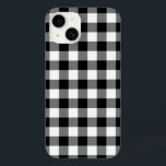 Black and White Gingham Buffalo Plaid Pattern Case-Mate iPhone 14 Case<br><div class="desc">Trendy patterned phone case features a chic black and white gingham / buffalo plaid pattern.</div>