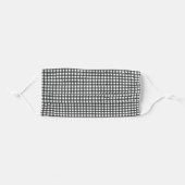 Black and White Gingham Check Pattern Adult Cloth Face Mask (Front, Folded)