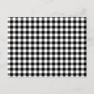 Black and White Gingham Checks Postcard