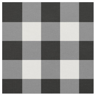 Black And White Gingham Fabric