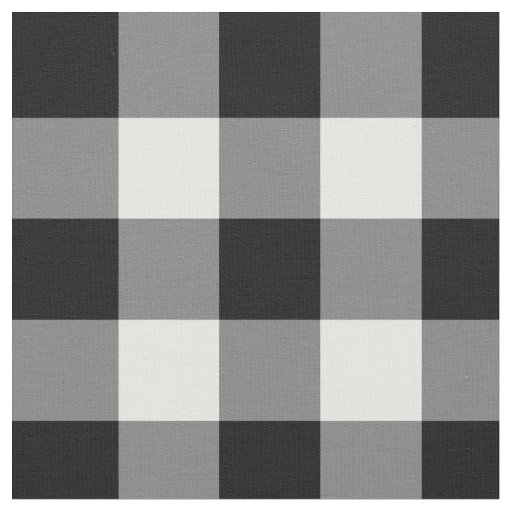 Black And White Gingham Fabric