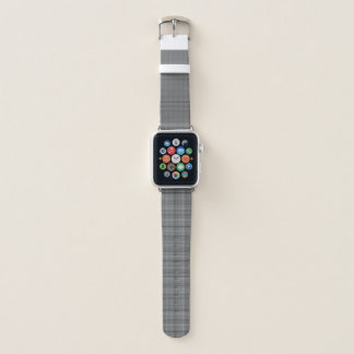 Black and White Gingham Pattern Apple Watch Band