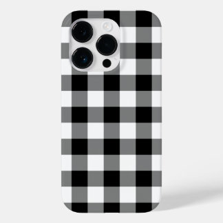 Black and White Gingham Pattern Case-Mate iPhone 14 Pro Case