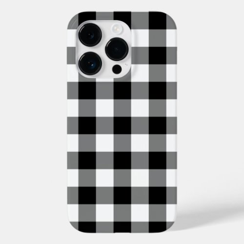 Black and White Gingham Pattern Case_Mate iPhone 14 Pro Case