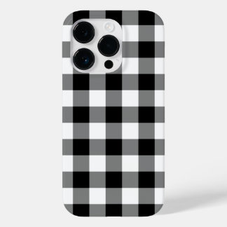 Black and White Gingham Pattern Case-Mate iPhone 14 Pro Case