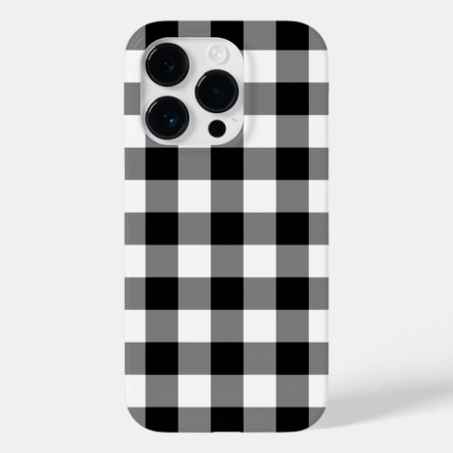 Black and White Gingham Pattern Case_Mate iPhone 14 Pro Case