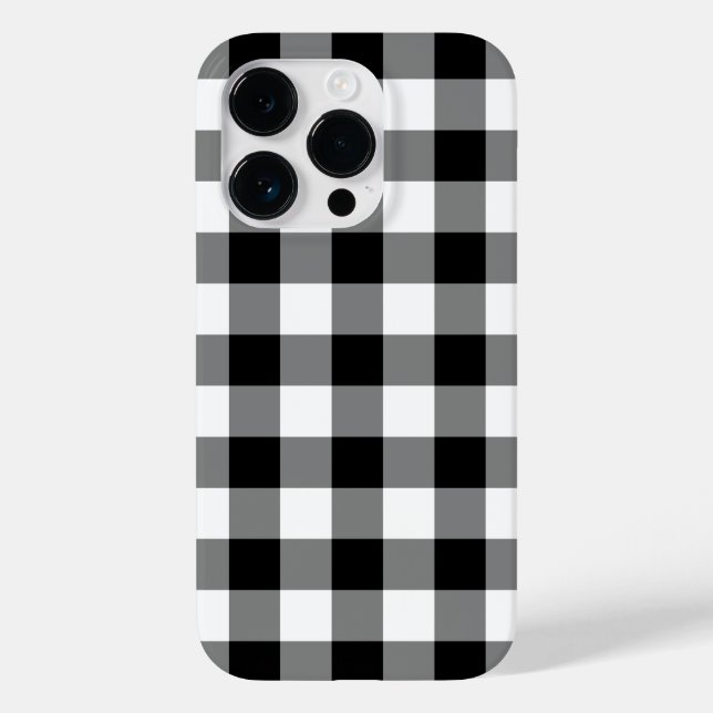 Black and White Gingham Pattern Case-Mate iPhone Case (Back)
