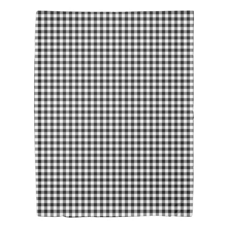 Black and White Gingham Pattern Duvet Cover Zazzle