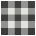 Black and White Gingham Pattern Fabric