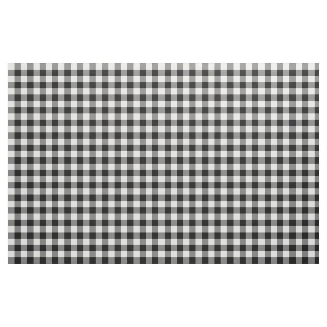 Black and White Gingham Pattern Fabric (Fat Quarter)
