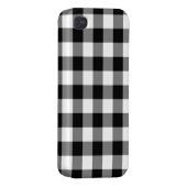 Black and White Gingham Pattern iPhone Case (Back Right)