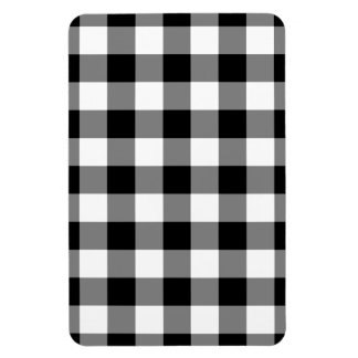 Black and White Gingham Pattern Magnet