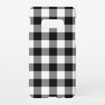 Black and White Gingham Pattern Samsung Galaxy S10E Case<br><div class="desc">Black and white gingham pattern features black,  white,  and grey squares in a bold,  checked plaid.

Cases for other models and devices available in the sidebar.

Digitally created image. 
Copyright © Claire E. Skinner. All rights reserved.</div>