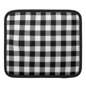 Black and White Gingham Pattern Sleeve For iPads (Back)