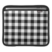 Black and White Gingham Pattern Sleeve For iPads (Front Device)