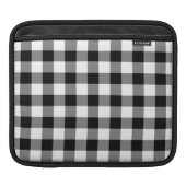 Black and White Gingham Pattern Sleeve For iPads (Front)