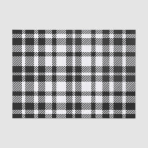 Black and White Gingham Pattern Tissue Paper