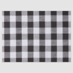 Black and white gingham Plaid Fall Autum   Tissue Paper
