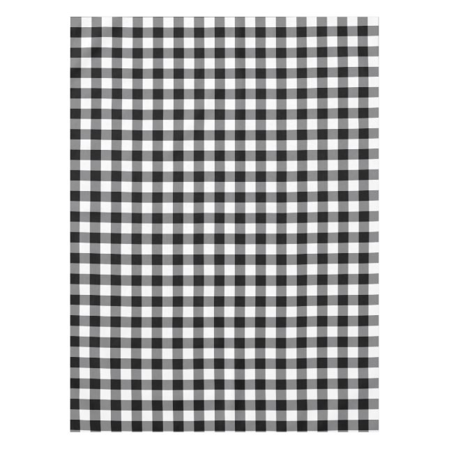 Black And White Gingham Tablecloth (Front)