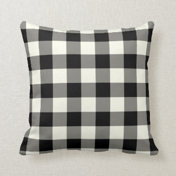 Black And White Gingham Throw Pillow by Richard__Stone at Zazzle