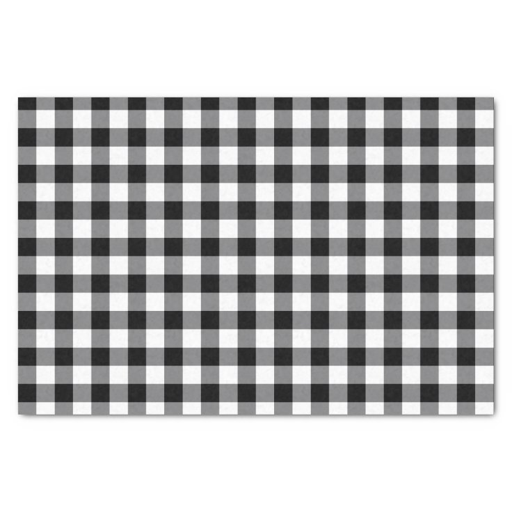 Black And White Gingham Tissue Paper Zazzle