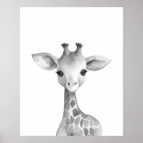 Black and White Giraffe Print