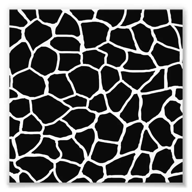 Black and White Giraffe Print Animal Pattern | Zazzle