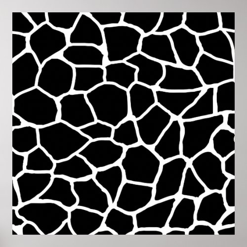 Black and White Giraffe Print Animal Pattern