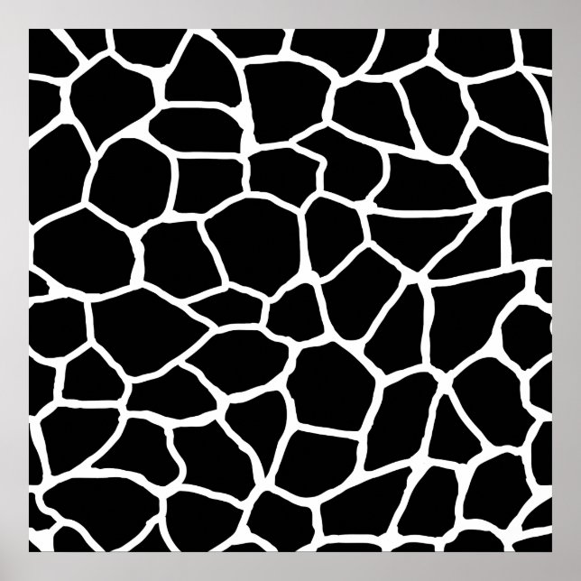 Black and White Giraffe Print Animal Pattern (Front)