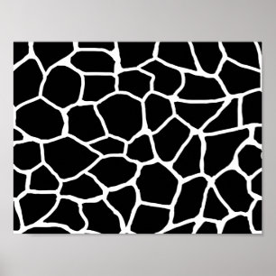 Black and White Giraffe Print Animal Pattern