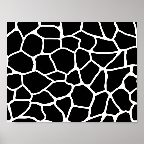 Black and White Giraffe Print Animal Pattern