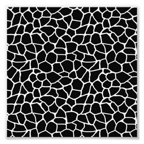 Black and White Giraffe Print Animal Pattern