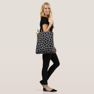 Black and White Giraffe Print Tote Bag