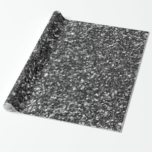 Black And White Glitter Wrapping Paper