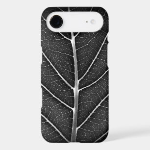 Black and white glowing leaf close-up iPhone 17 air case