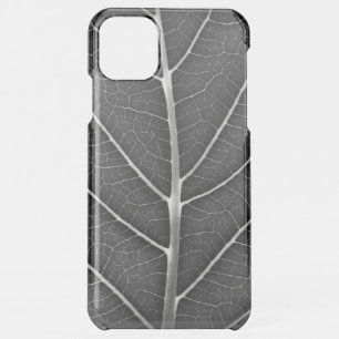 Black and white glowing leaf close-up iPhone 11 pro max case
