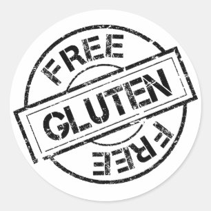 Black and White Gluten Free Stickers