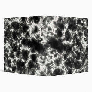 Black And White Gold Marble 3 Ring Binder