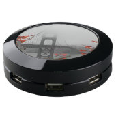Black and White Golden Gate Bridge USB Charging Station (Angled)