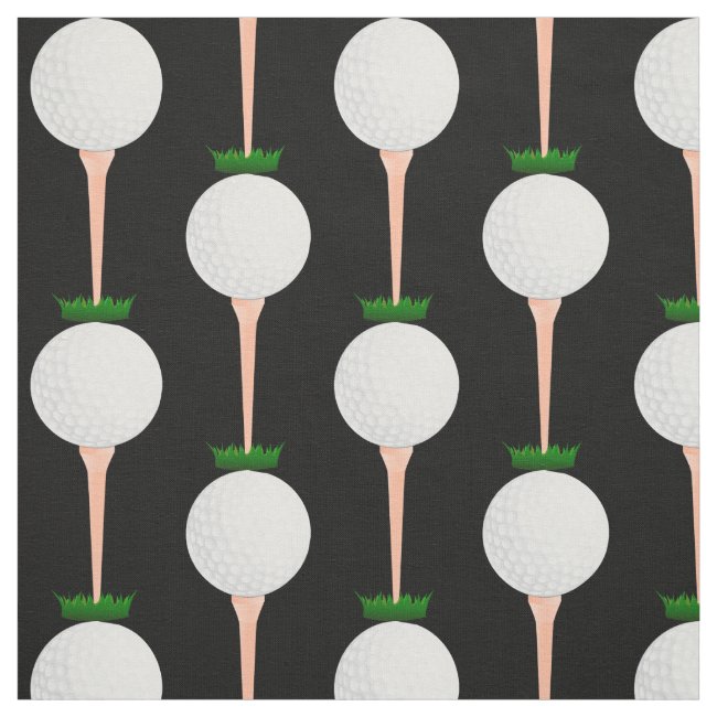 Black and White Golf Ball Pattern Fabric