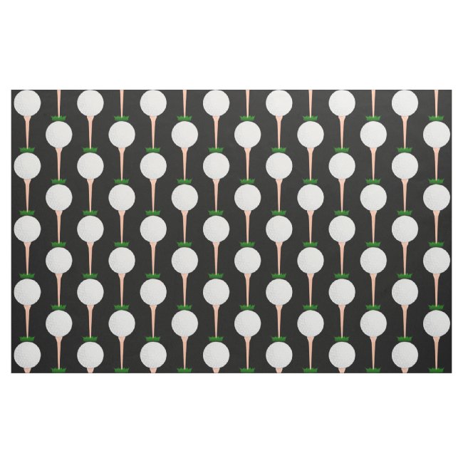 Black and White Golf Ball Pattern Fabric