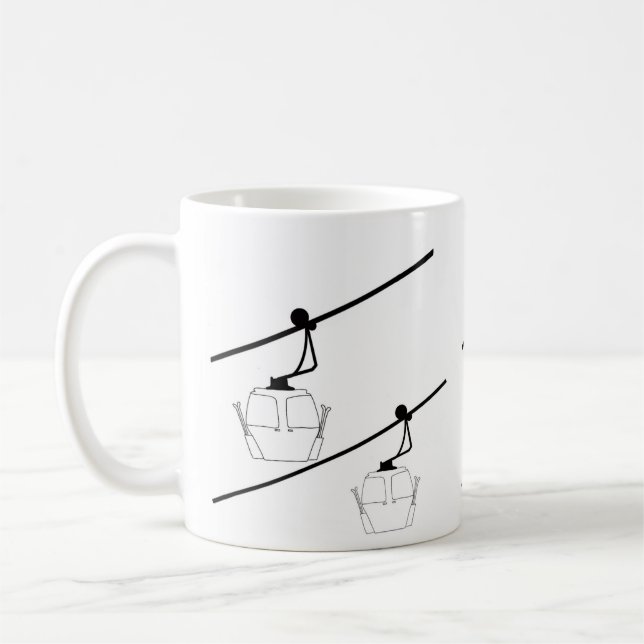 Black and white gondola coffee mug (Left)